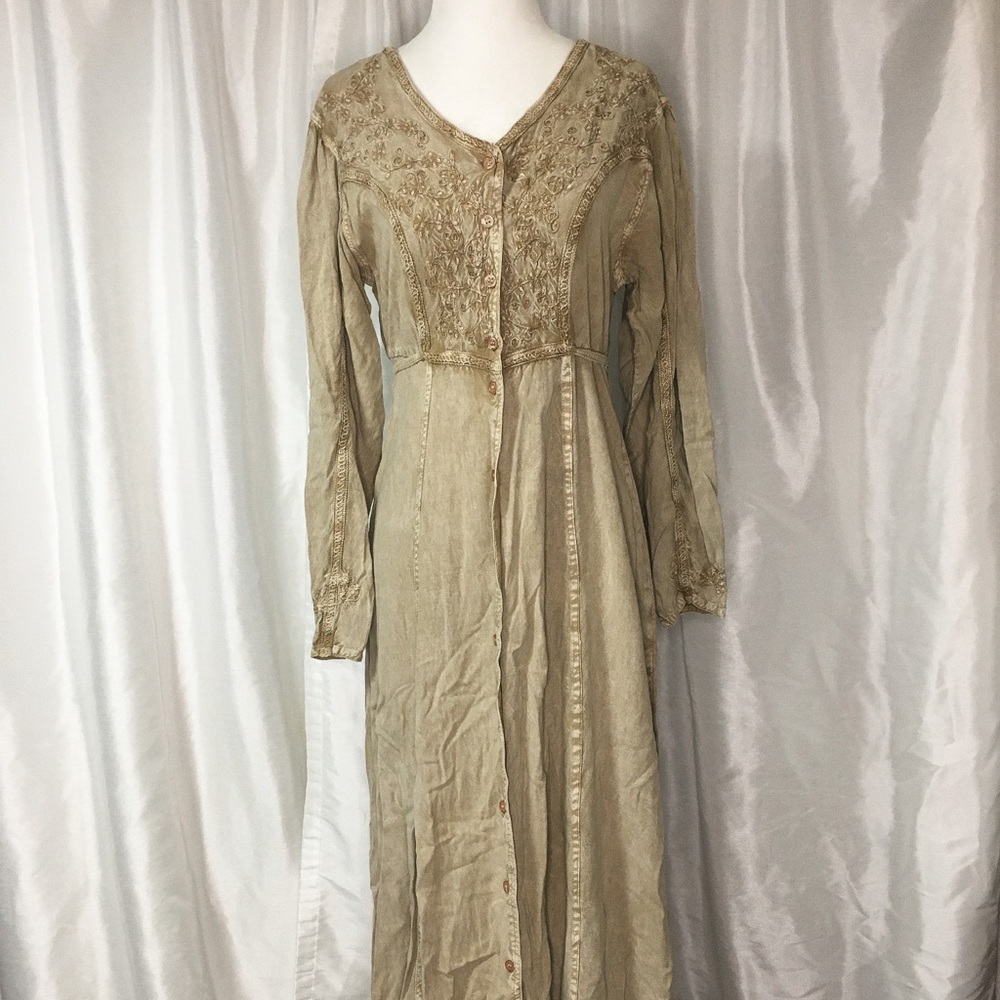 Vintage Papillon Medieval styled long sleeved dress, size Small.